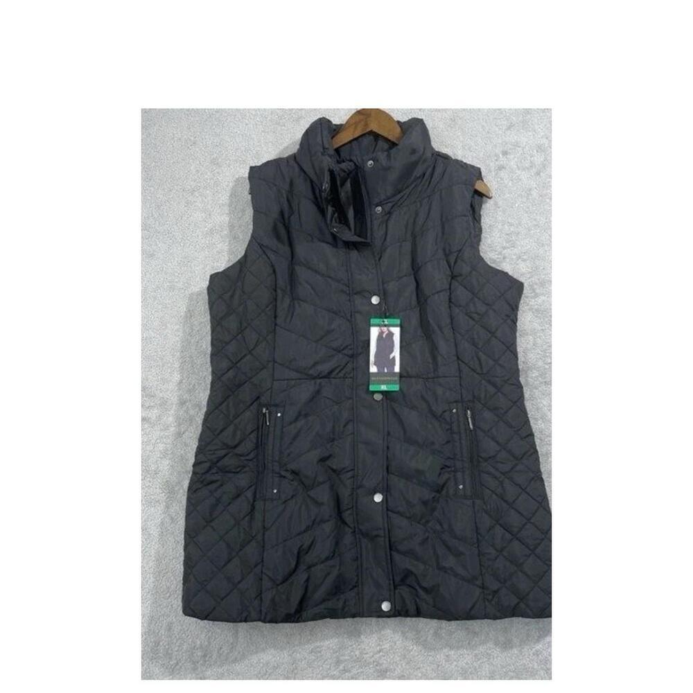 Weatherproof Women's Quilted Puffer Vest Size.XL. BK